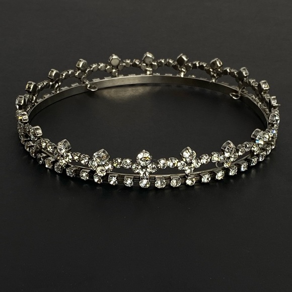 VINTAGE CROWN INAUGURATION CROWN FROM THE 1950s QUEENS CROWN SILVER/CRYSTALS - Picture 10 of 12